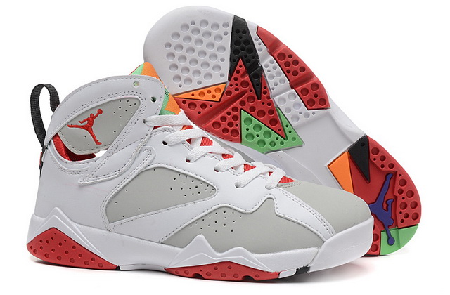 Air Jordan 7 Retro White Grey Red [Cheap Jordans Shoes 7 3]